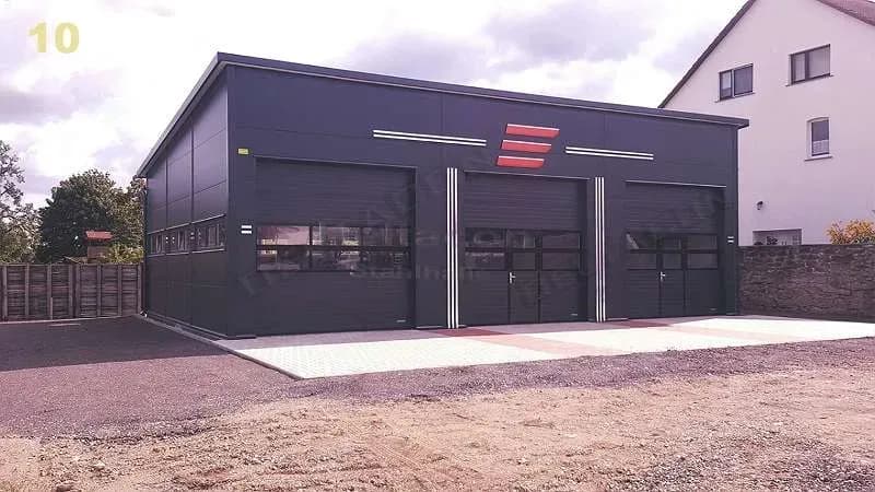 DELTACON Stahlhalle Garage Werkstatt 10 x 14 x 4,2/ 5,20 m / Gewährleistung 5 Jahre !