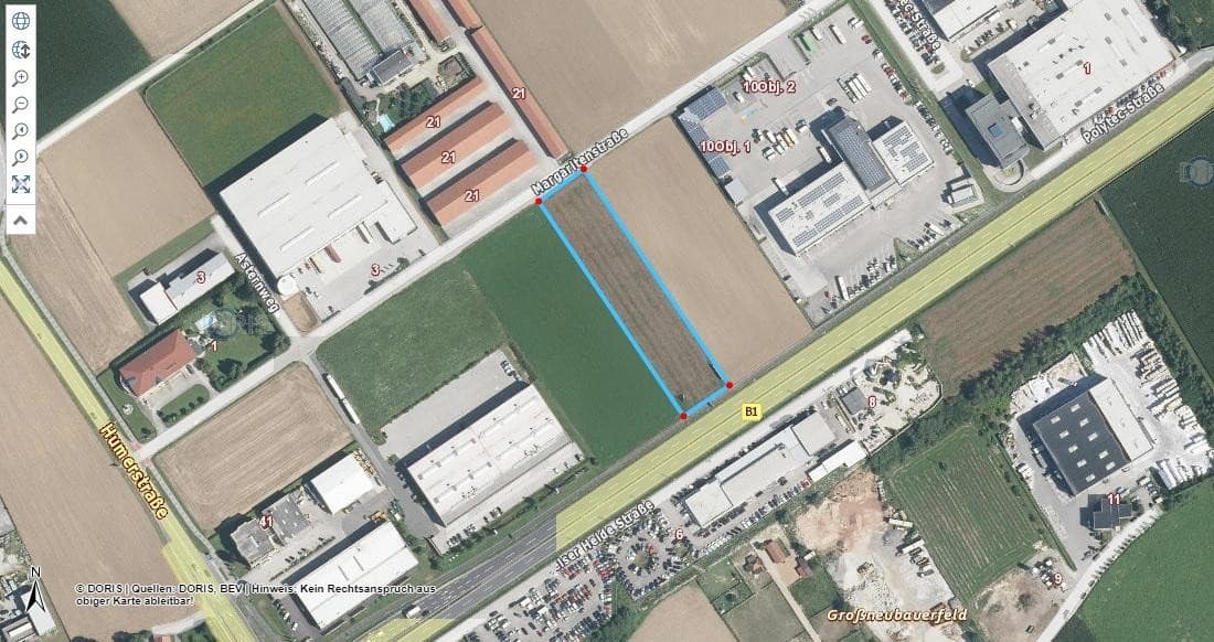 NEUBAUBÜRO  1200 bis 2000 m2 im OG direkt an der B 1 in Hörsching- Fertigstellung  Herbst  27