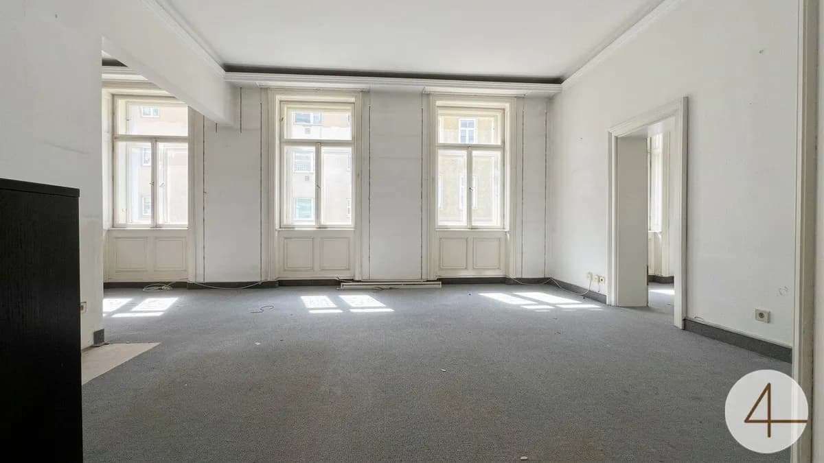 U4 ums Eck - sanierungsbedürftige 3-Zimmer-Altbauwohnung im Alsergrund - Seitenstraße Ruhelage