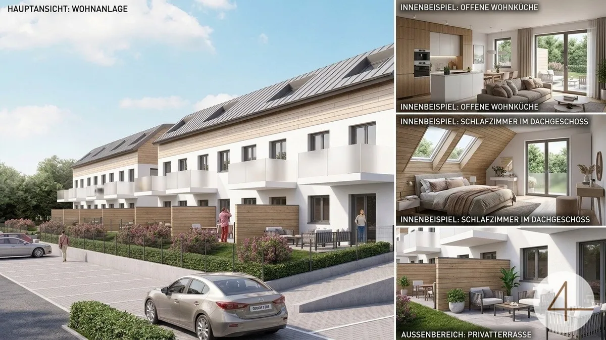 Sonnige Eck-Terrassenwohnung mit Eigengarten