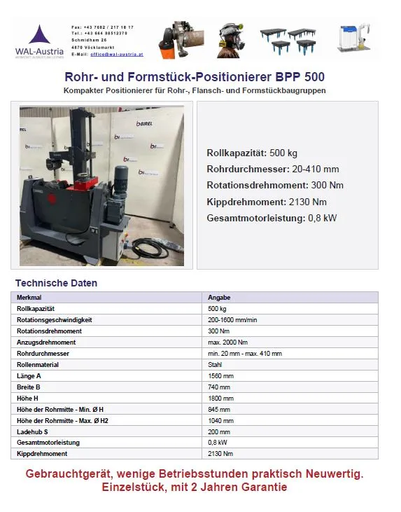 Rohrpositionierer BPP-500